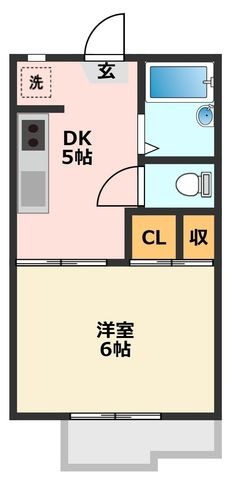 拡大写真:グランステーション大垣 2階206の間取り