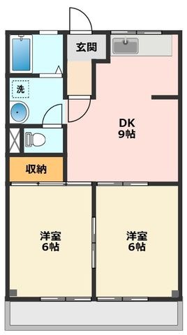 拡大写真:アメニティパークA 2階201の間取り