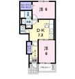 コートフリージアＢの間取図