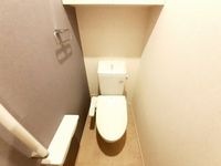 落ち着いた色調のトイレです