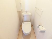 落ち着いた色調のトイレです
