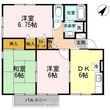 ハイカムールあすか Bの間取図