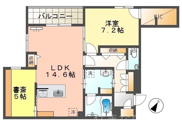 拡大写真:HIGH LINE PARK(ハイラインパーク) A棟 4階A402の間取り