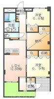 リバーサイド東洋の間取図