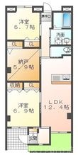 リバーサイド東洋の間取図