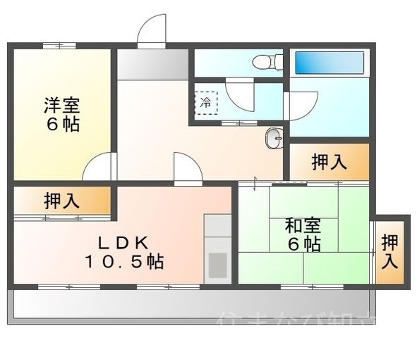 拡大写真:大陽ビル 3階301の間取り