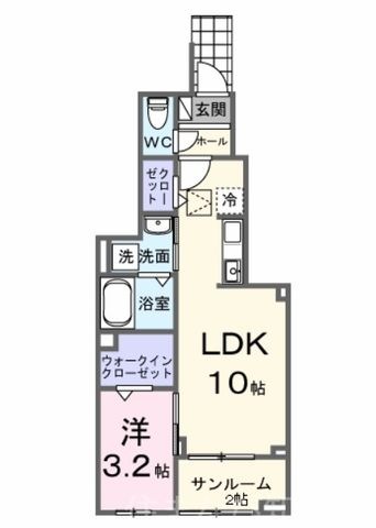 拡大写真:エスポワール池浦 1階102の間取り