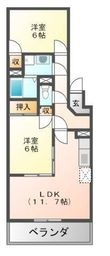 岡山市中区原尾島の間取図