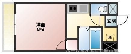 拡大写真:岡山市中区藤原西町1丁目 1階105の間取り
