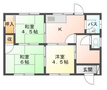 拡大写真：佐藤一戸建て 1階2の間取り