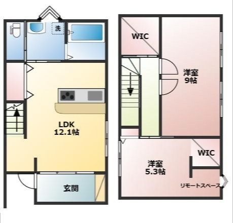拡大写真:関530-7戸建て 北の間取り