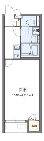 拡大写真:クレイノグランドゥール備前 2階203の間取り