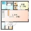 ラ・パルテール国富弐番館の間取図