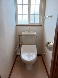 落ち着いた色調のトイレです