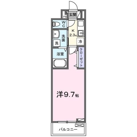 拡大写真:ベル フルール 3階302の間取り
