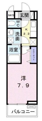拡大写真:サニーオレンジ 3階305の間取り