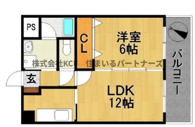 拡大写真:サンシャイン 4階402の間取り