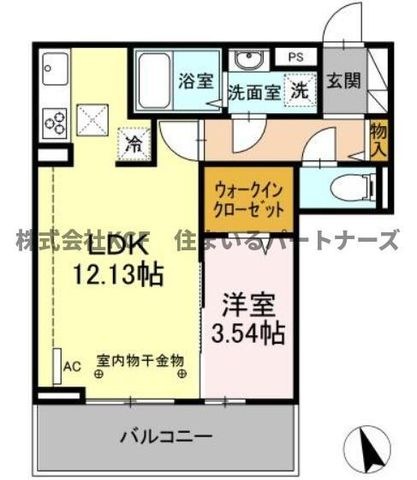 拡大写真:グランツ アルファ 3階303の間取り