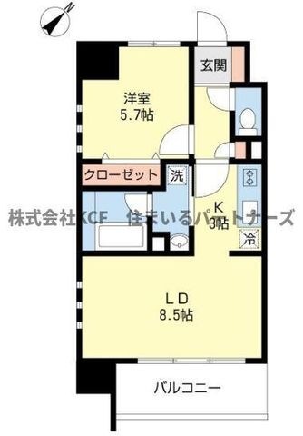 拡大写真:アドラシオン 2階201の間取り