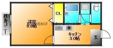 拡大写真:サンロードスI 1階Aの間取り