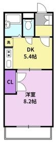 ワンバイワンの間取図
