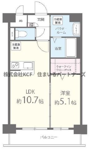 拡大写真:グランドシャトー花畑T・S 8階802の間取り