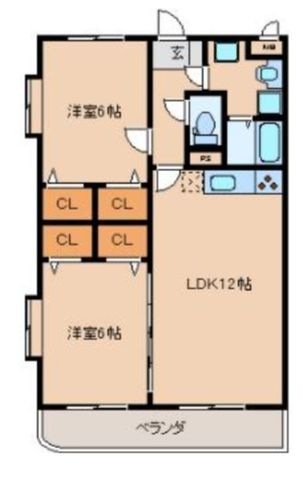 拡大写真:グリーンヒルズ東山Ⅱ 3階303の間取り