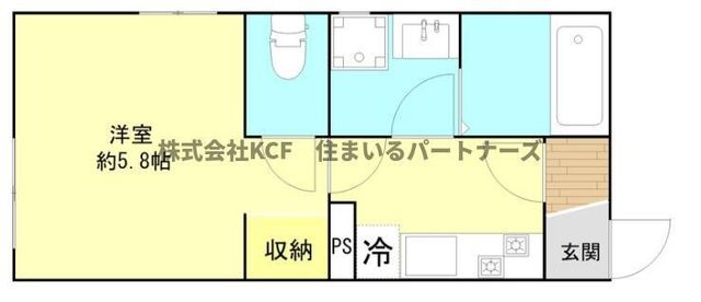 拡大写真:ラシックランテ上津町 1階103の間取り
