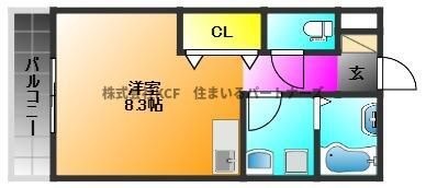拡大写真:オリーヴァ花畑 1階101の間取り