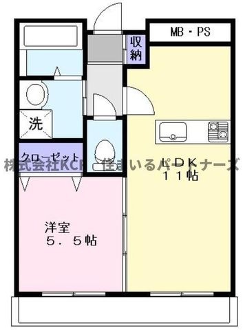 拡大写真:ブランドルフ 4階407の間取り