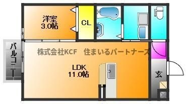拡大写真:ロイヤル・レセンテ B棟 2階207の間取り