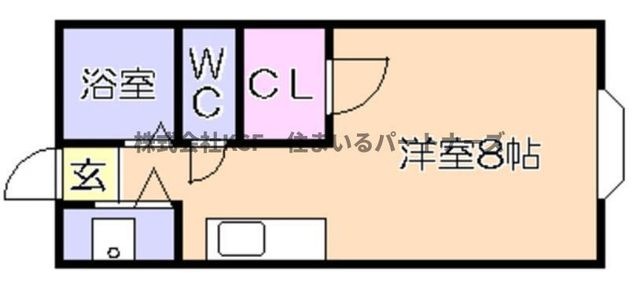 拡大写真:アヴェニール御井 2階2-Cの間取り