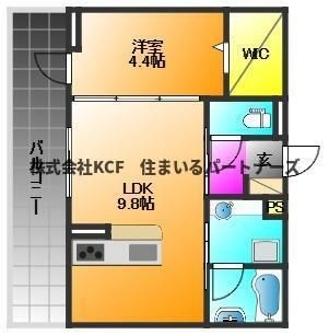 拡大写真:D-ROOM+西町 2階203の間取り