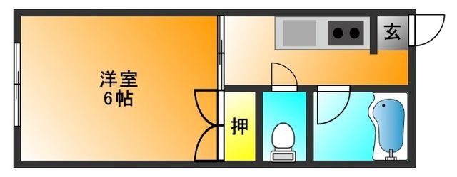 拡大写真:リトルハイツ 1階103の間取り