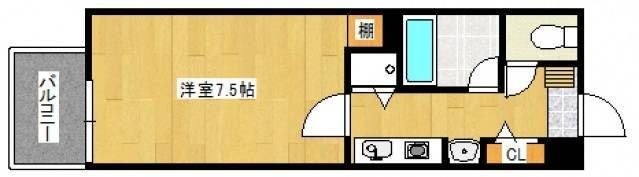 拡大写真:ロマネスク通町第2 7階705の間取り