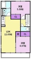 ハピネスさくらの間取図