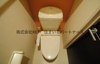 落ち着いた色調のトイレです