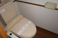 落ち着いた色調のトイレです