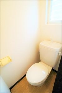 落ち着いた色調のトイレです