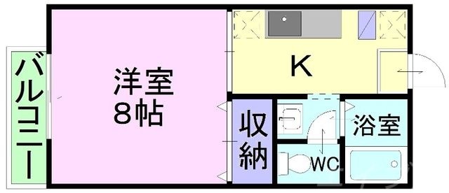 拡大写真:エクセレンス早島 1階103の間取り
