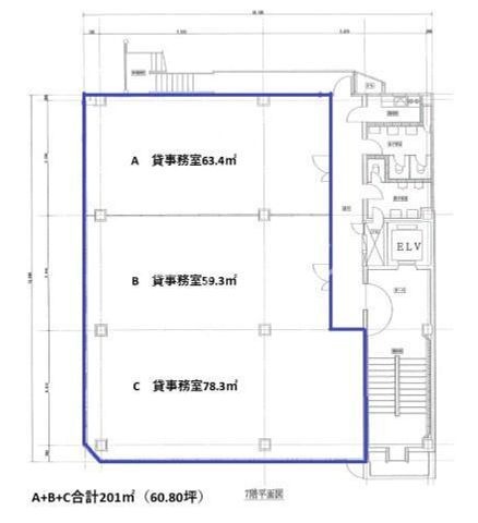 拡大写真:岡山市北区石関町 4Fの間取り