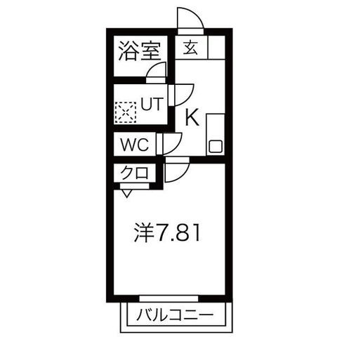 拡大写真:グレイス豊明 1階102の間取り