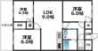 サンライフ弁天の間取図