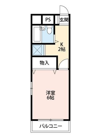 拡大写真:矢羽根ビル 5階502の間取り