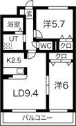 プリミエール山敷230の間取図