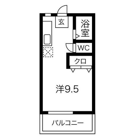拡大写真:悠々荘 2階208の間取り