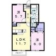 シャン・ド・フルールⅡの間取図