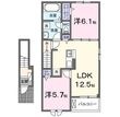 アイリス横山Ｂの間取図