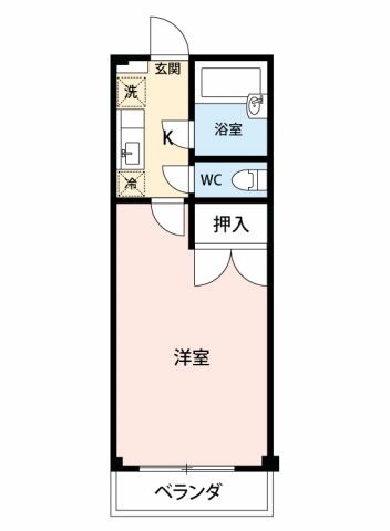 拡大写真:パレス ツルミ 1階1-2の間取り