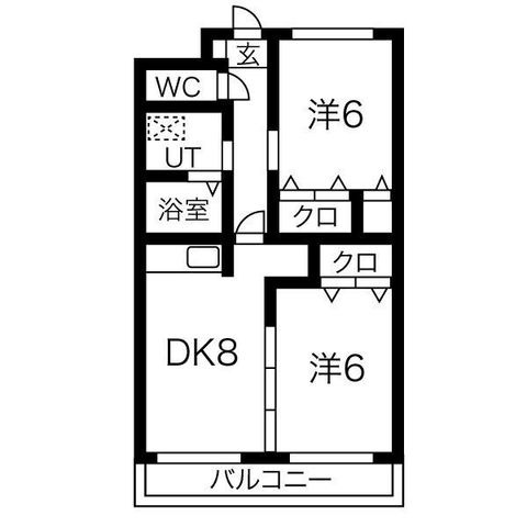 拡大写真：サルビア 3階302の間取り